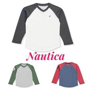 NWT ~ Nautica Boys’ L/S V-Neck T-Shirt